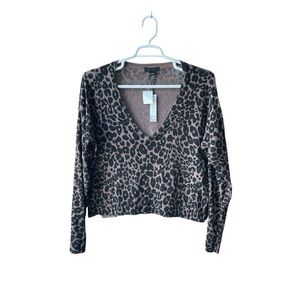 Sanctuary Leopard Print V-Neck Sweater NWT‎